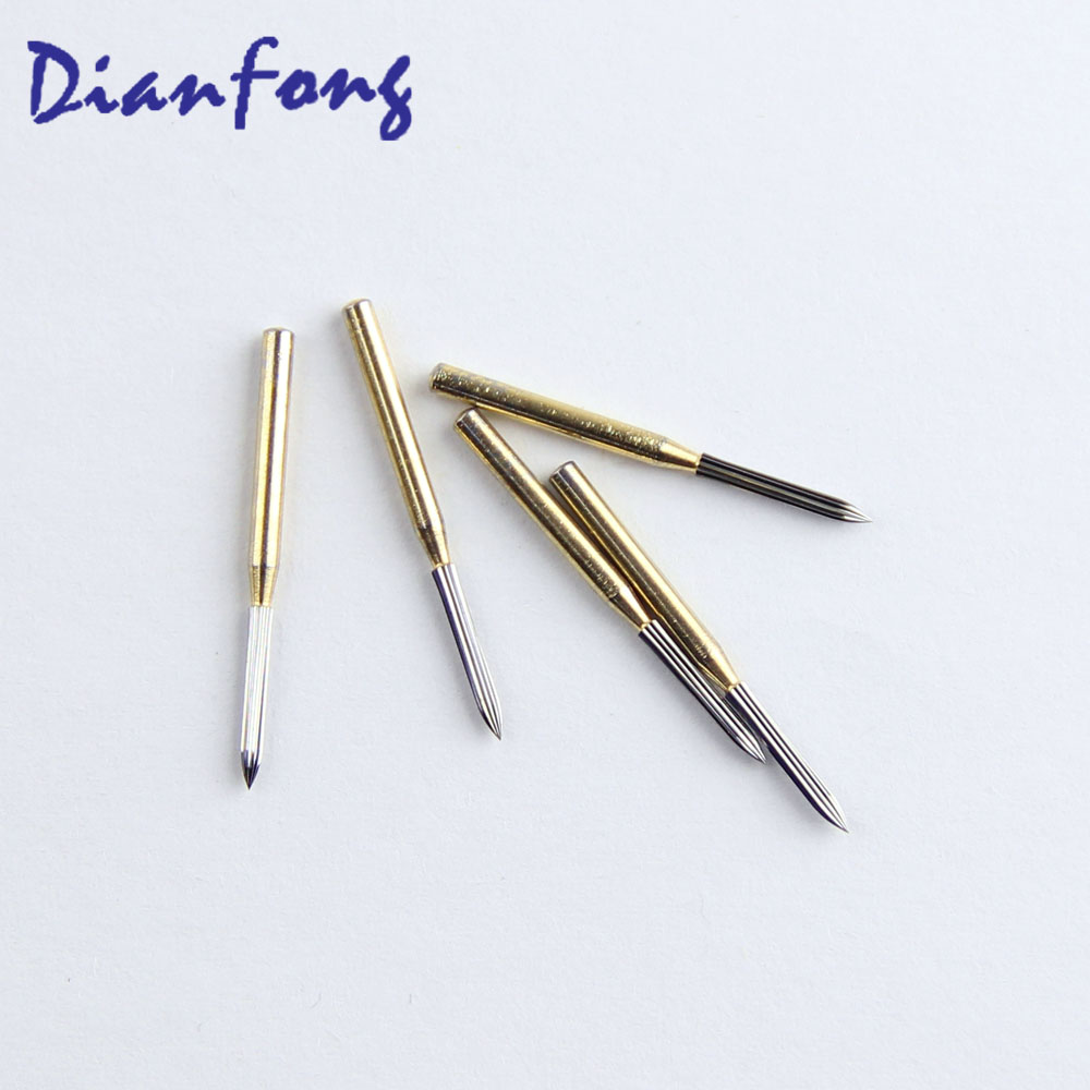 7903L Flame/Egg 12 head FG Trimming and Finishing Gold Tungsten Carbide Bur 12 Blade
