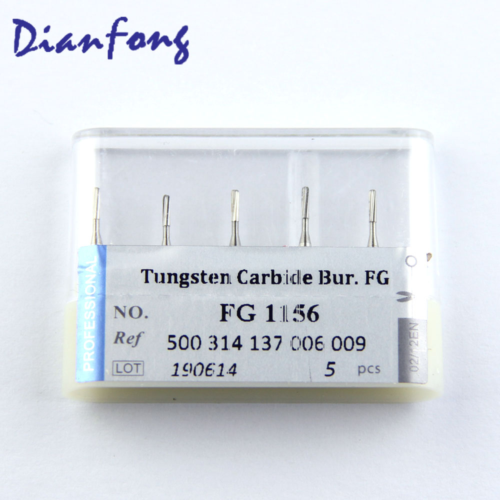 FG1156 FG Standard Round Cylinder Plain Cut head 0.9mm Tungsten Carbide Bur FG