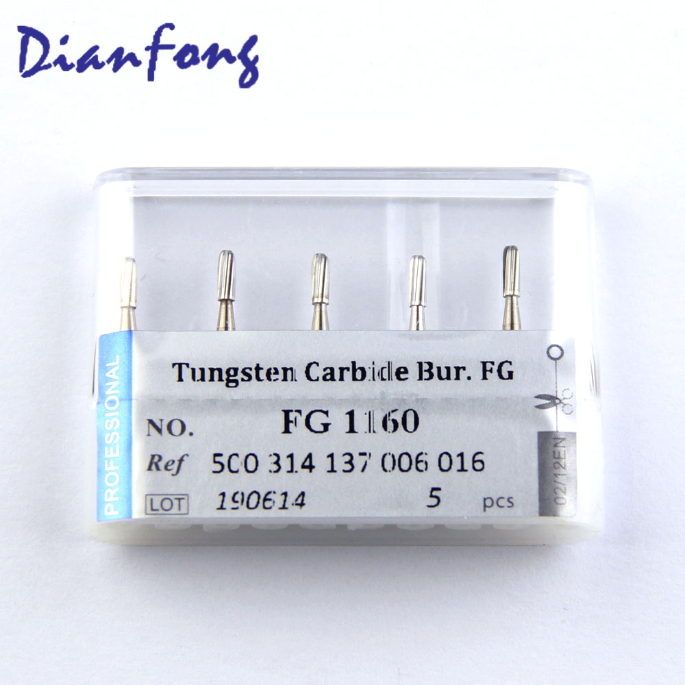 FG1160 FG Standard Round Cylinder Plain Cut head 1.6mm Tungsten Carbide Bur FG