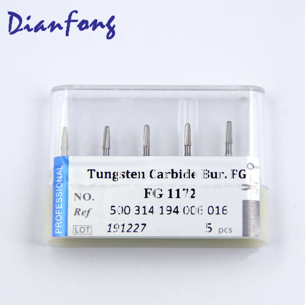 FG1172 FG Standard Round Taper Plain Cut head 1.6mm Tungsten Carbide Bur FG
