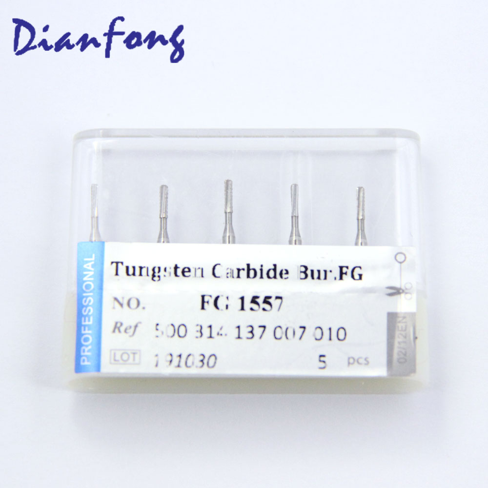 FG1557 FG Standard Round Cylinder Cross Cut head 1mm Tungsten Carbide Bur FG
