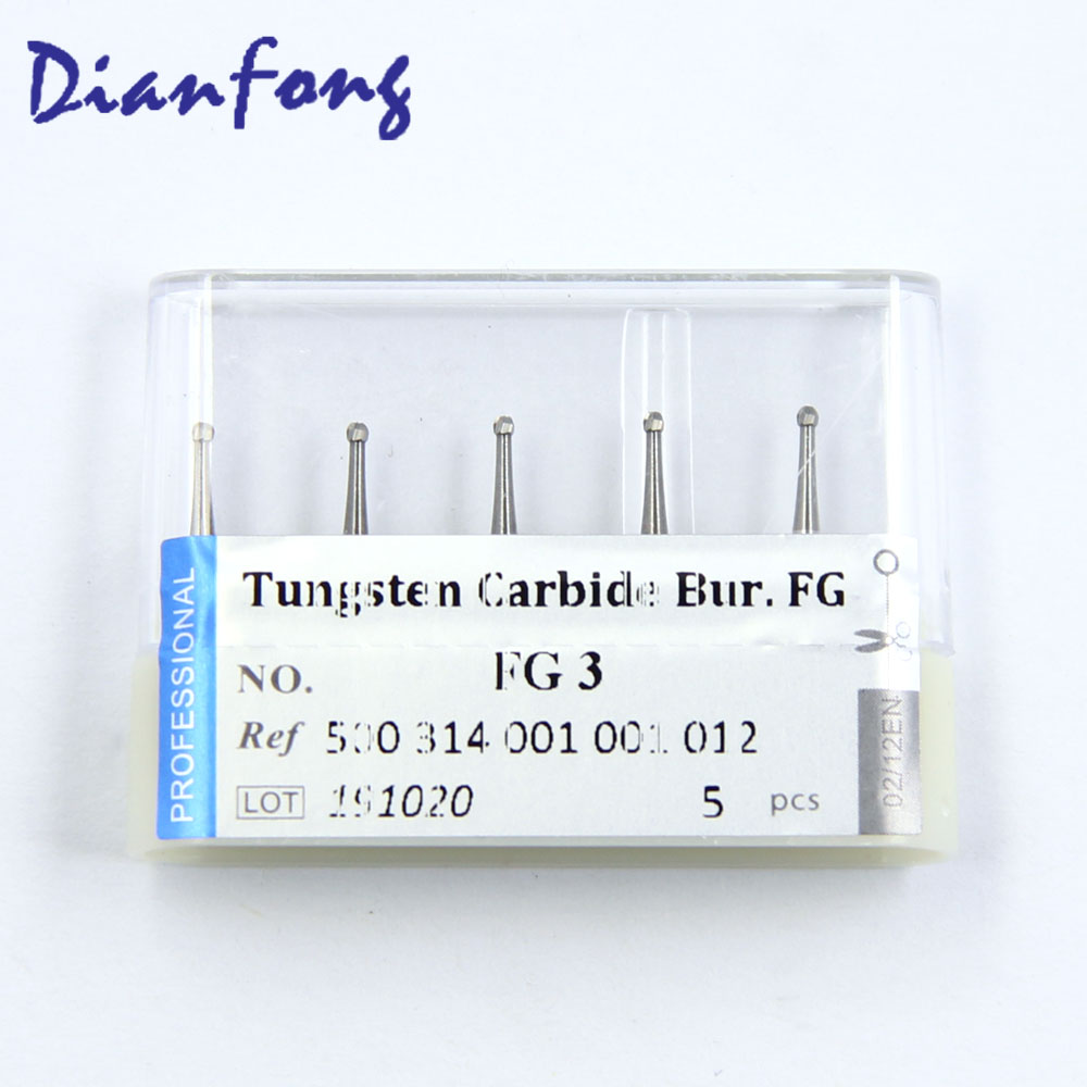 FG3 FG Standard Ball Plain Cut head 1.2mm Tungsten Carbide Bur FG