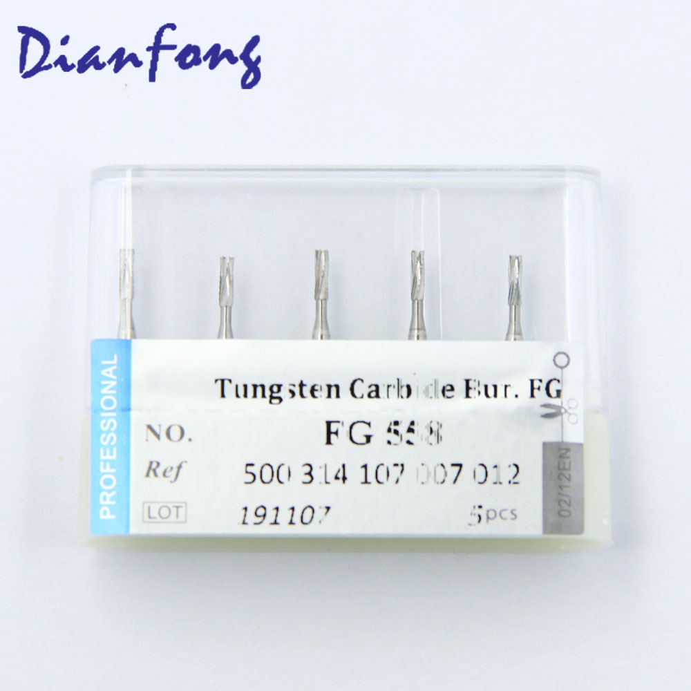 FG558 FG Standard Cylinder Cross Cut head 1.2mm Tungsten Carbide Bur FG