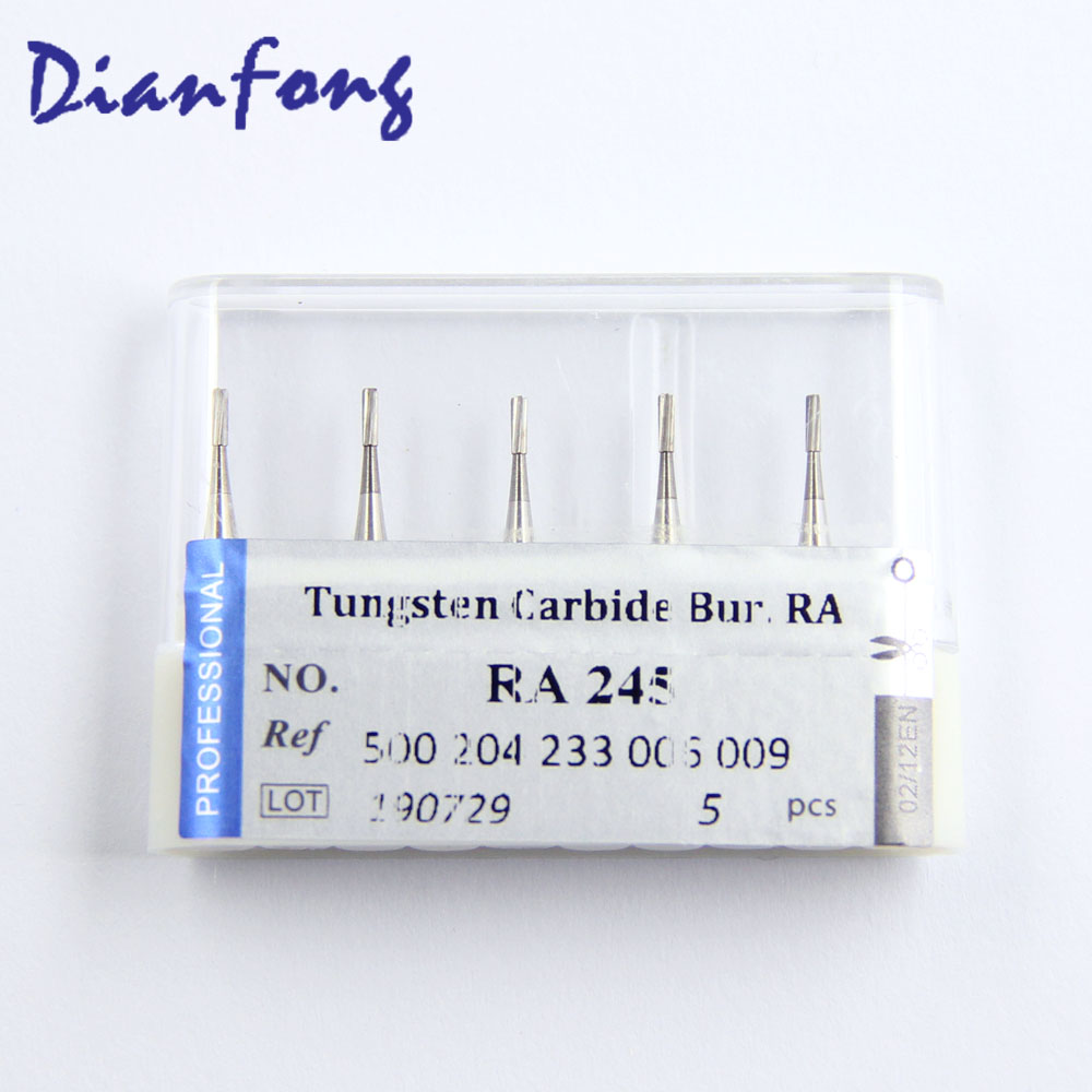 RA245 RA/CA Standard Pear Plain Cut head 0.9mm Tungsten Carbide Bur RA