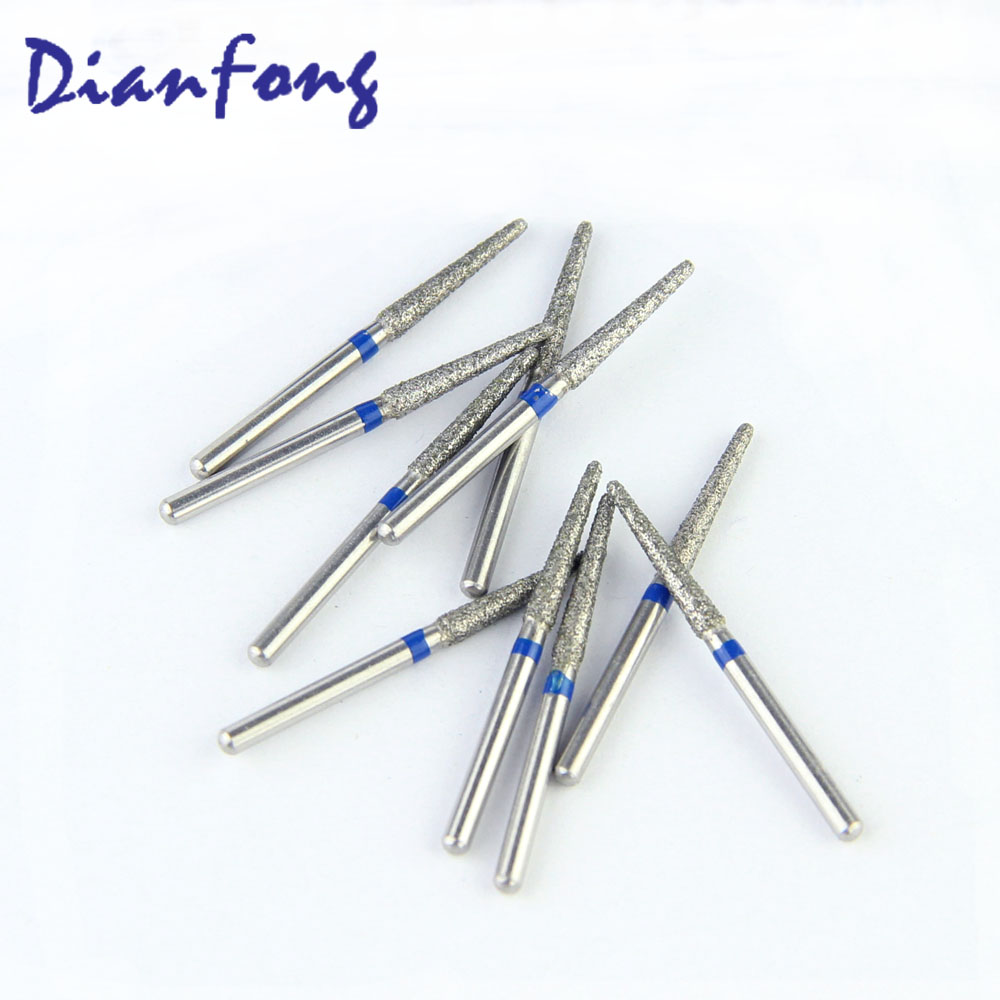 553-018M/848KR18 FG Standard Taper Round Edge head 1.8mm Blue Medium Diamond Bur FG