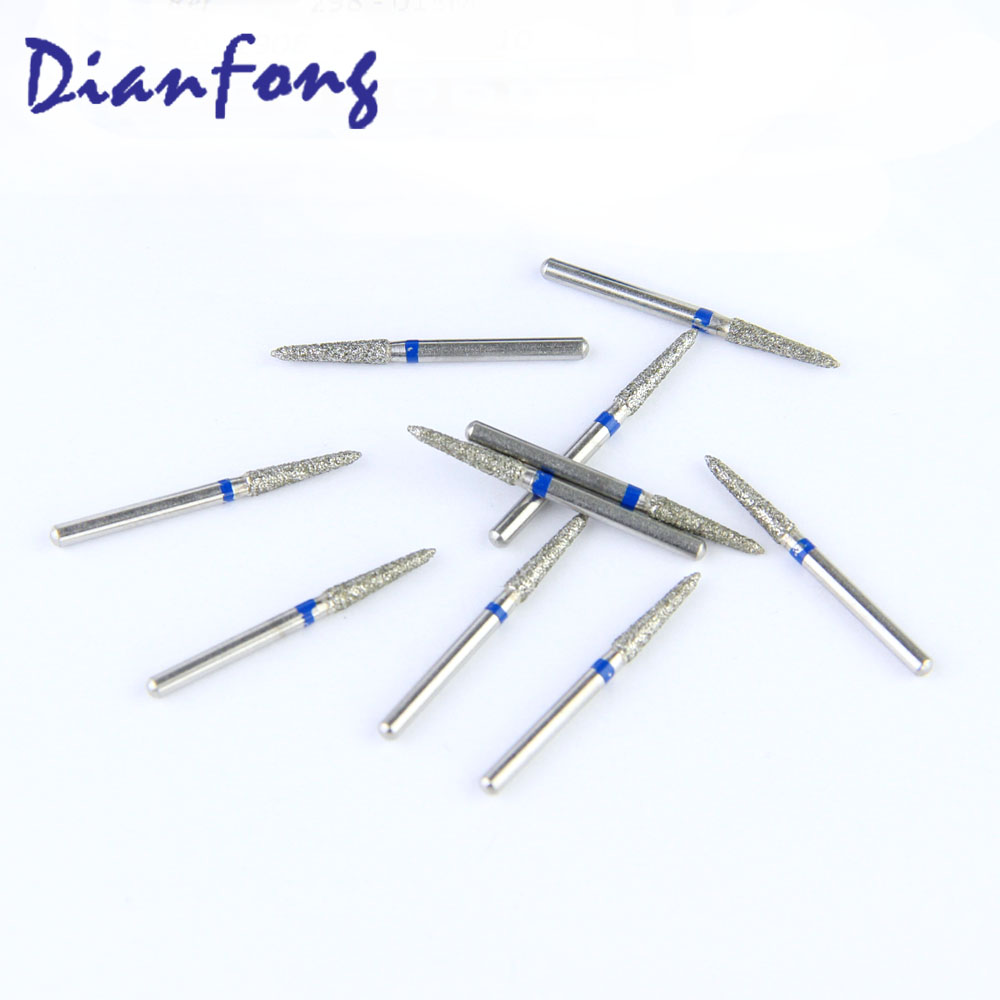 289-018M/878K18 FG Standard Torpedo head 1.8mm Blue Medium Diamond Bur FG