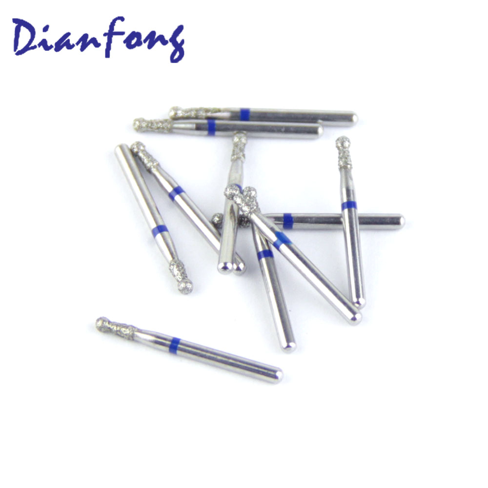 002-016M/BC-32 FG Standard Round head 1.6mm Blue Medium Diamond Bur FG