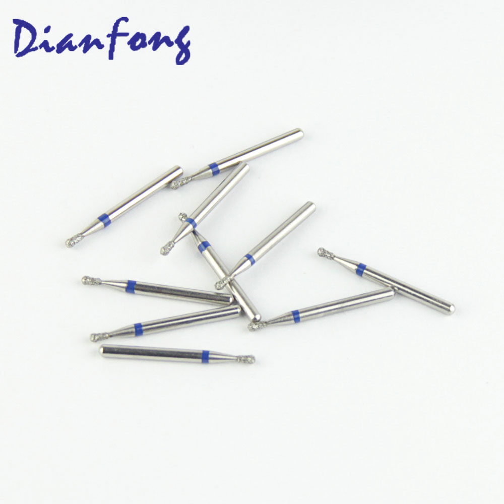 002-012M/BC-43 FG Standard Round head 1.2mm Blue Medium Diamond Bur FG