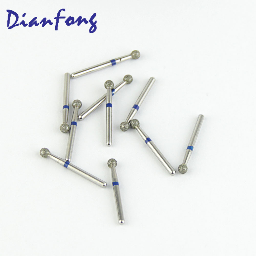 001-025M/BR-25 FG Standard Round head 2.5mm Blue Medium Diamond Bur FG