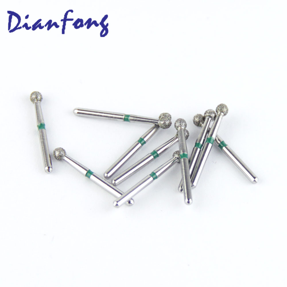 001-025C/BR-25C FG Standard Round head 2.5mm Green Coarse Diamond Bur FG