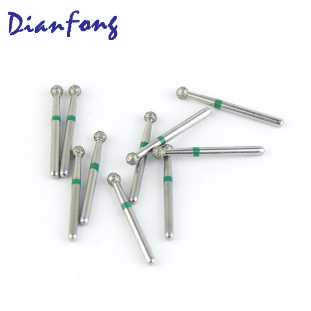 001-023C/BR-26C FG Standard Round head 2.3mm Green Coarse Diamond Bur FG