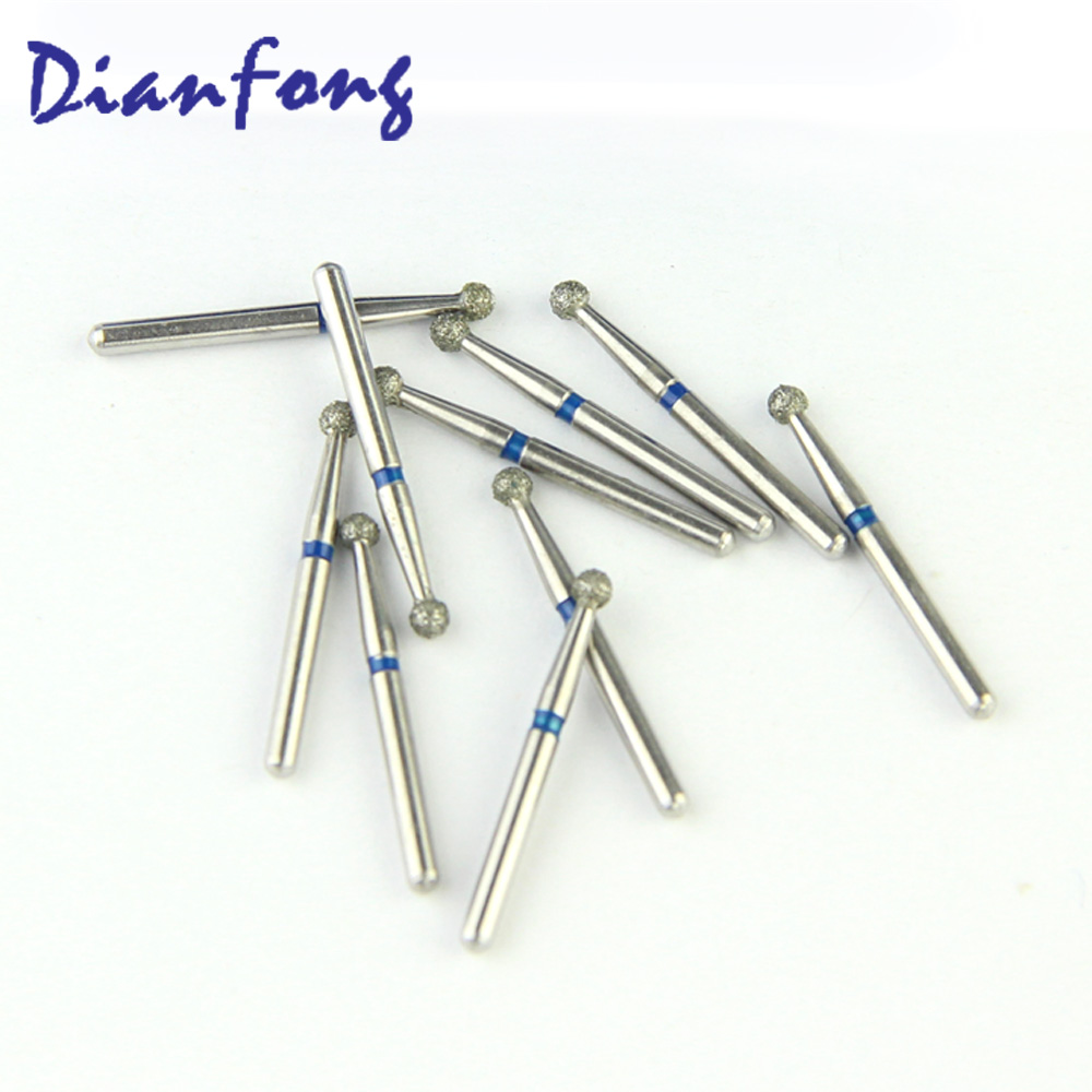 001-021M/BR-28 FG Standard Round head 2.1mm Blue Medium Diamond Bur FG