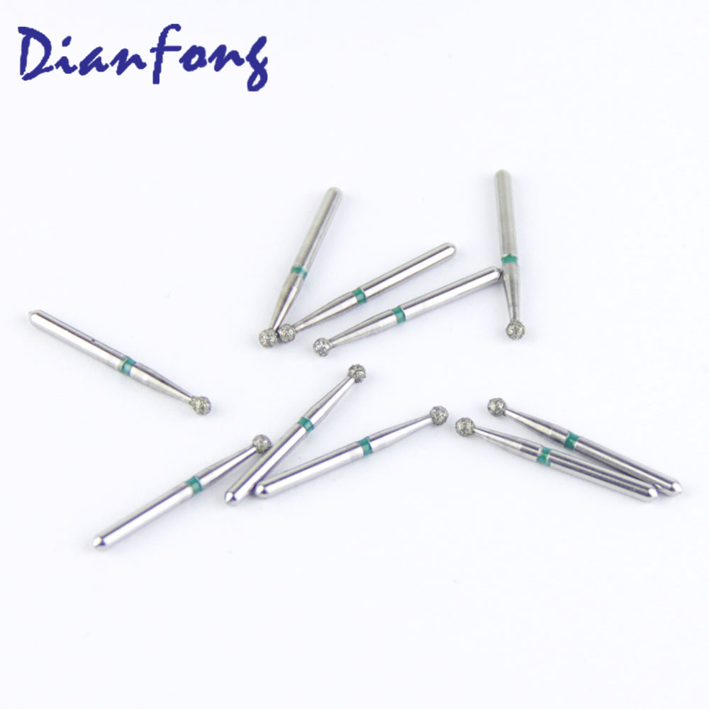 001-018C/BR-31C FG Standard Round head 1.8mm Green Coarse Diamond Bur FG