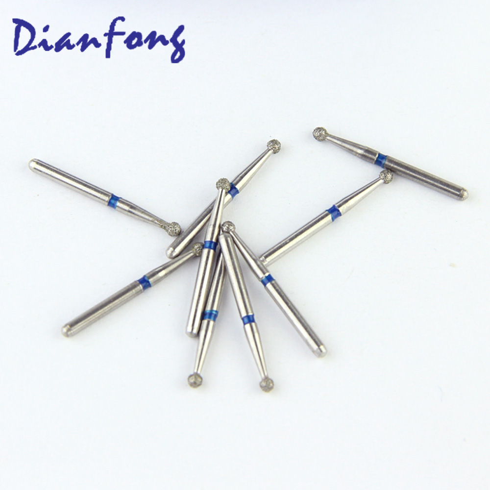001-016M/BR-40 FG Standard Round head 1.6mm Blue Medium Diamond Bur FG