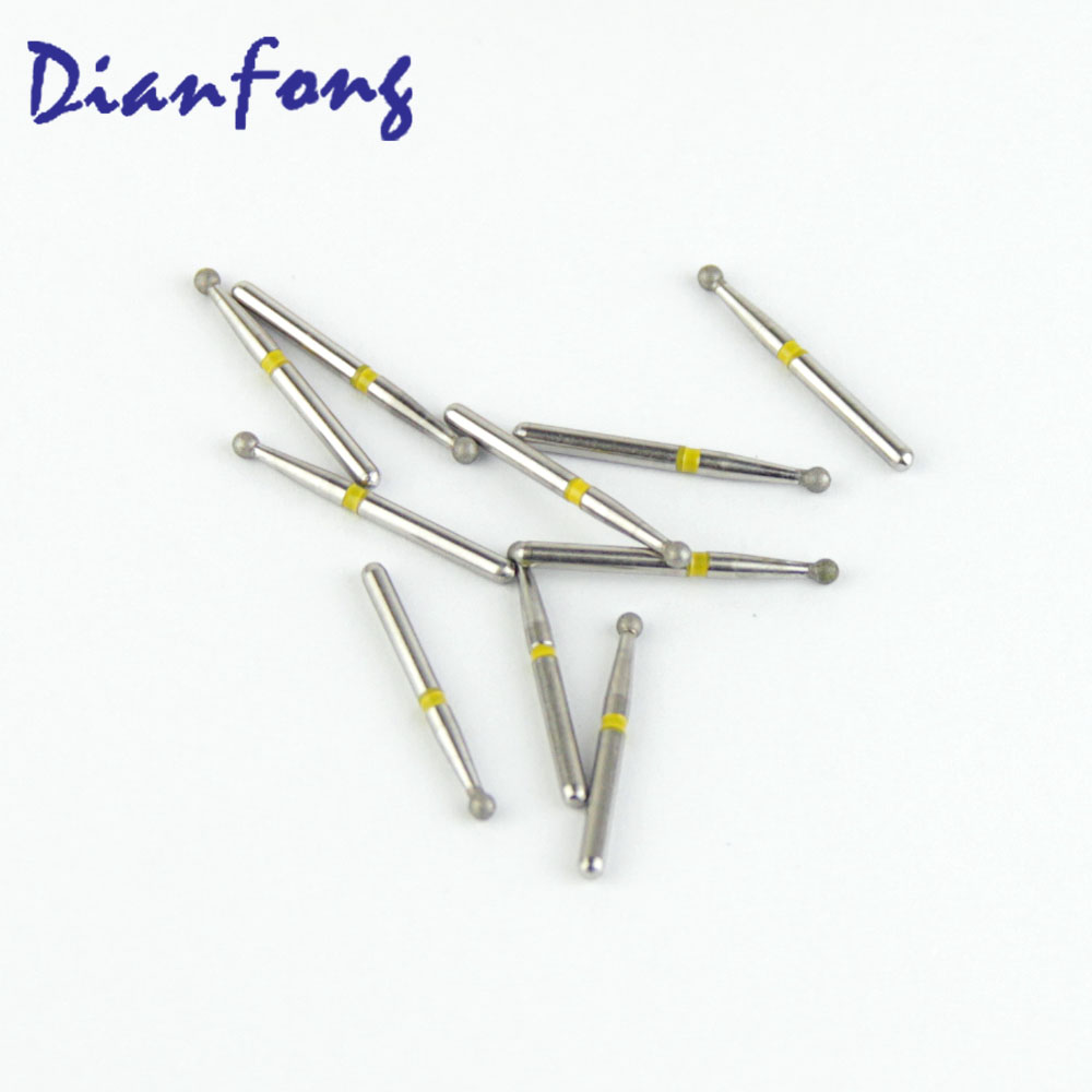 001-016EF/BR-40EF FG Standard Round head 1.6mm Yellow Extra Fine Diamond Bur FG