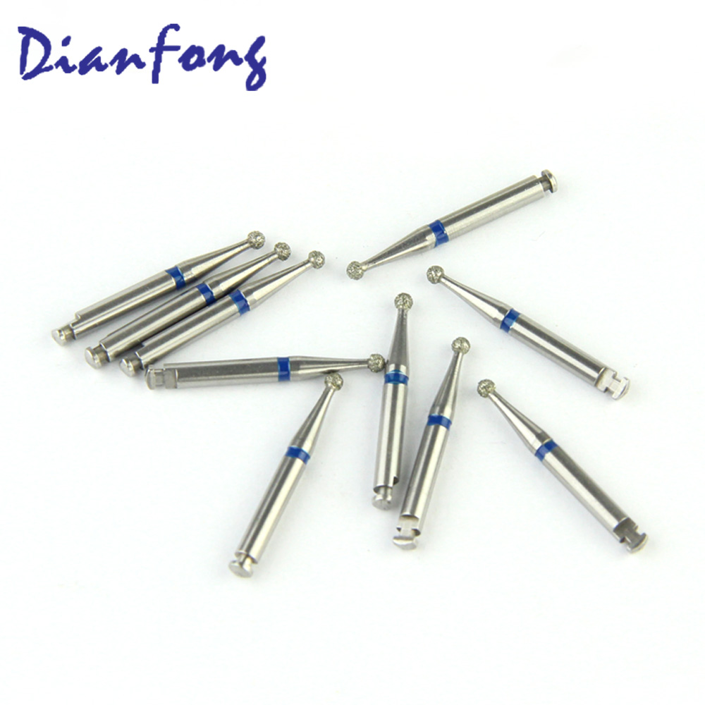 001-R018M/BR-R31 RA/CA Standard Round head 1.8mm Blue Medium Diamond Bur RA