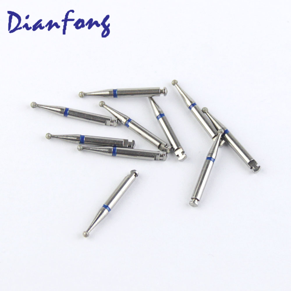 001-R016M/BR-R40 RA/CA Standard Round head 1.6mm Blue Medium Diamond Bur RA