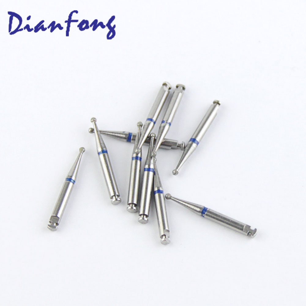 001-R014M/BR-R41 RA/CA Standard Round head 1.4mm Blue Medium Diamond Bur RA