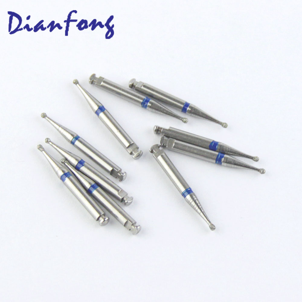 001-R012M/BR-R46 RA/CA Standard Round head 1.2mm Blue Medium Diamond Bur RA