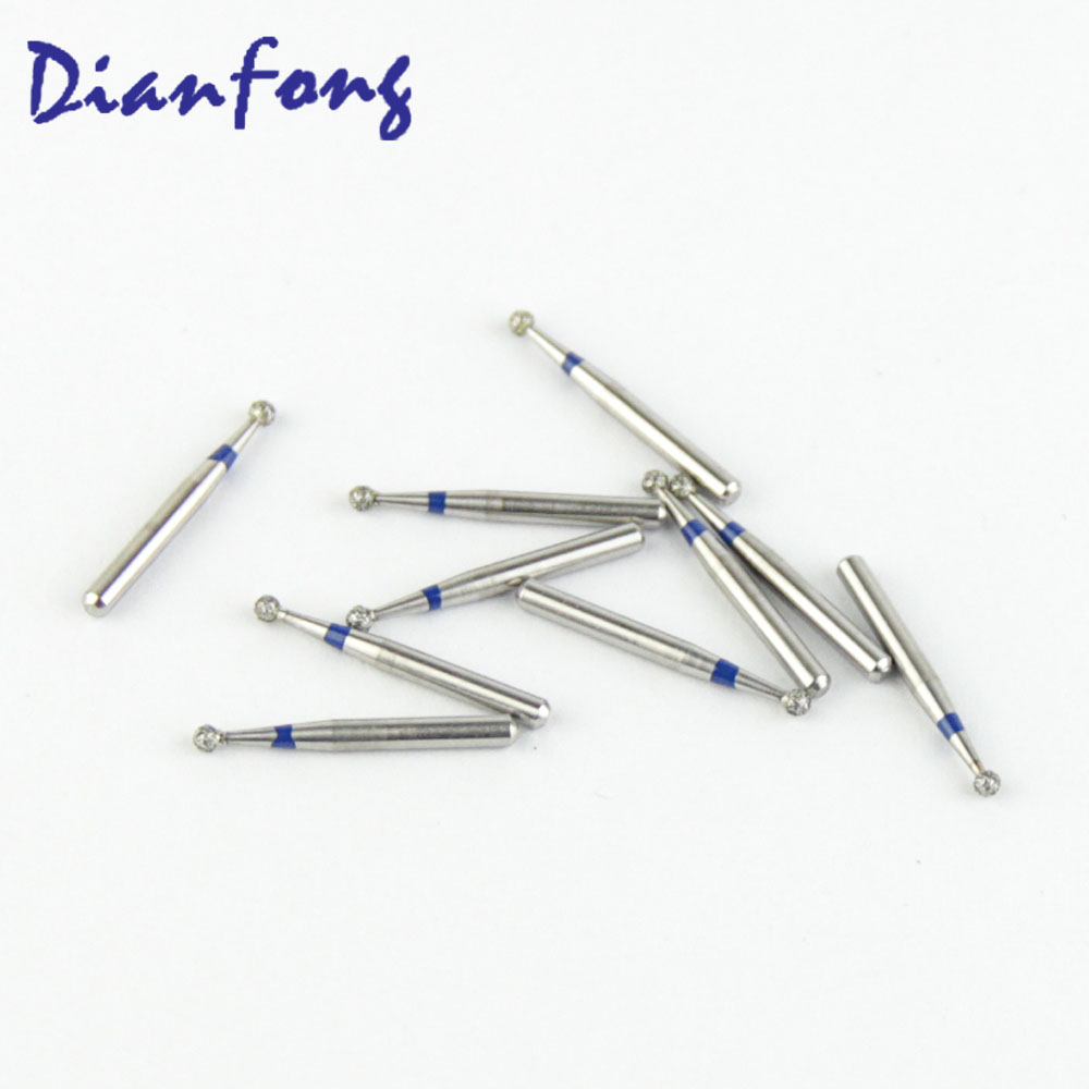 001-S014M/BR-S41 FG Short Round head 1.4mm Blue Medium Diamond Bur FG Short