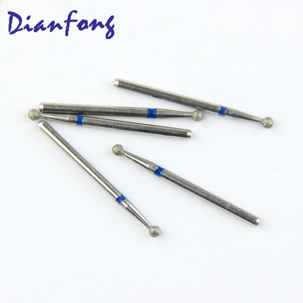 001-X018M/BR-X31 FG Long Round head 1.8mm Blue Medium Diamond Bur FG Long