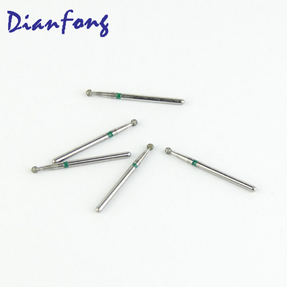 001-X018C/BR-X31C FG Long Round head 1.8mm Green Coarse Diamond Bur FG Long