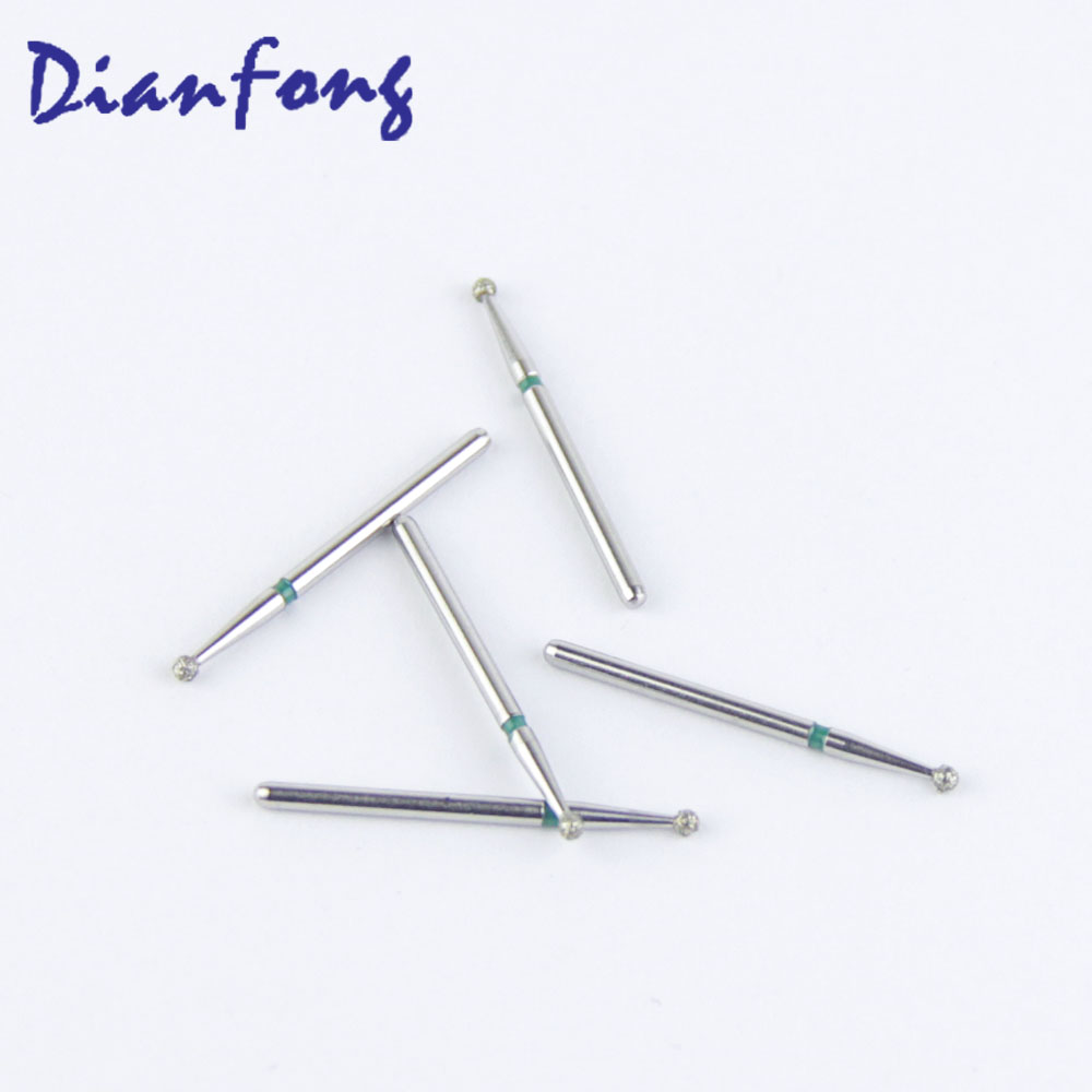 001-X016C/BR-X40C FG Long Round head 1.6mm Green Coarse Diamond Bur FG Long