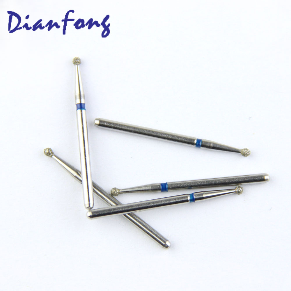 001-X014M/BR-X41 FG Long Round head 1.4mm Blue Medium Diamond Bur FG Long
