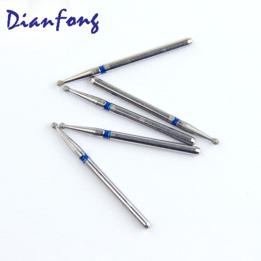 001-X010M/BR-X45 FG Long Round head 1mm Blue Medium Diamond Bur FG Long