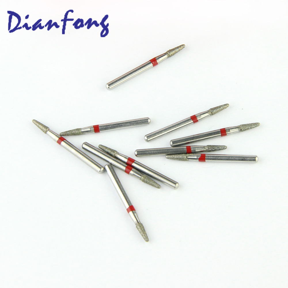 196-016F/CR-12F FG Standard Round End Cone/Taper head 1.6mm Blue Fine Diamond Bur FG