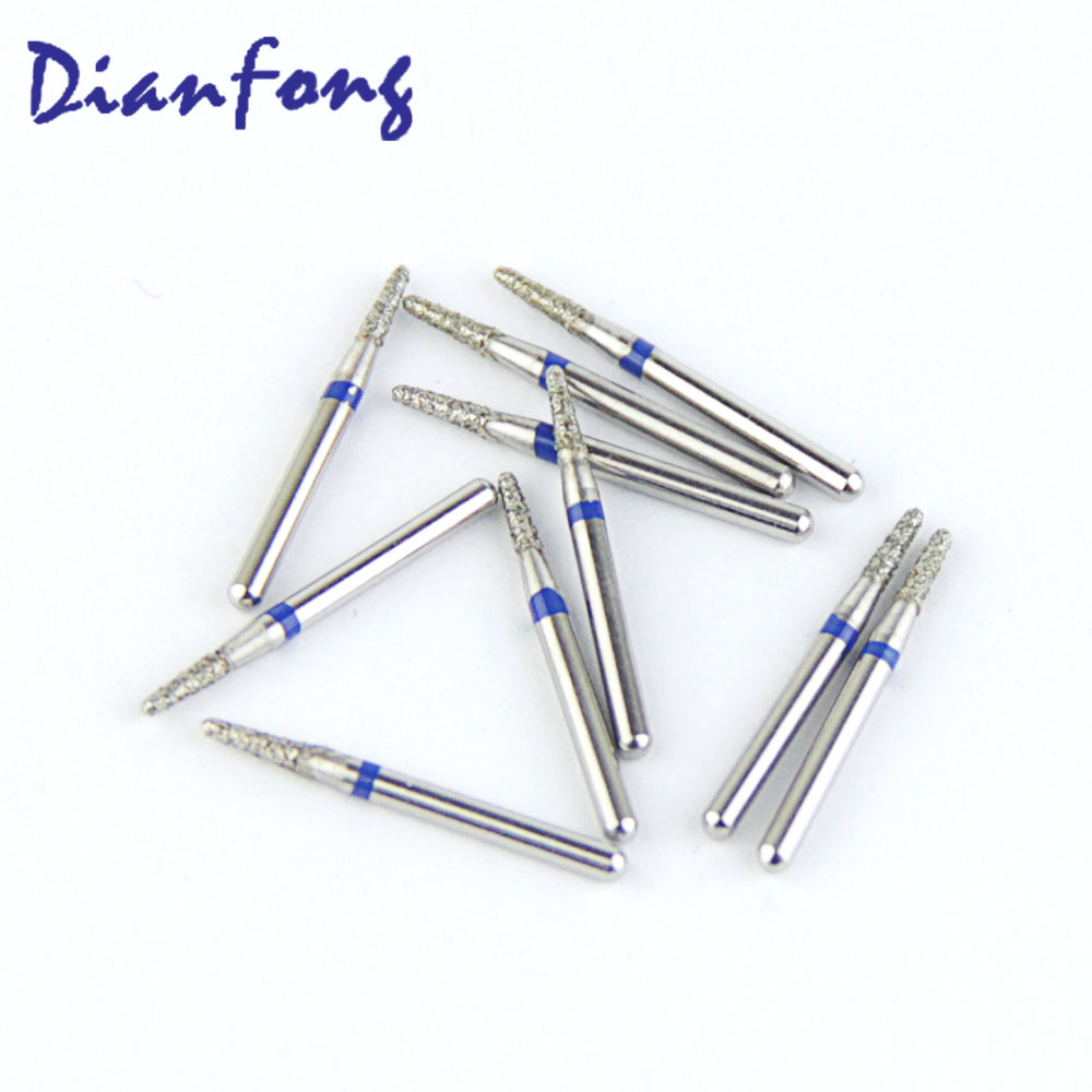 196-012M/CR-31 FG Standard Round End Cone/Taper head 1.2mm Blue Medium Diamond Bur FG