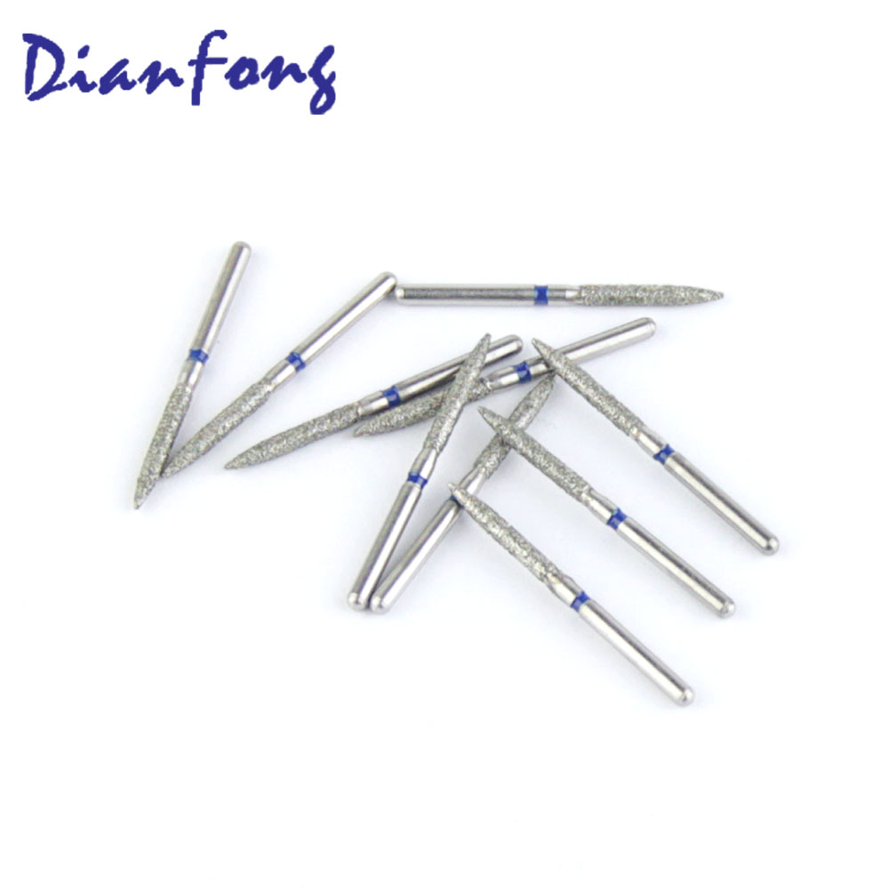 250-016M/FO-13 FG Standard Flame head 1.6mm Blue Medium Diamond Bur FG