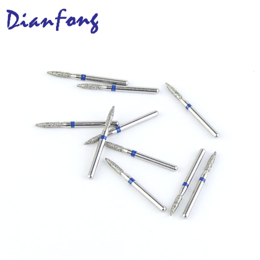 248-014M/FO-20 FG Standard Flame head 1.4mm Blue Medium Diamond Bur FG