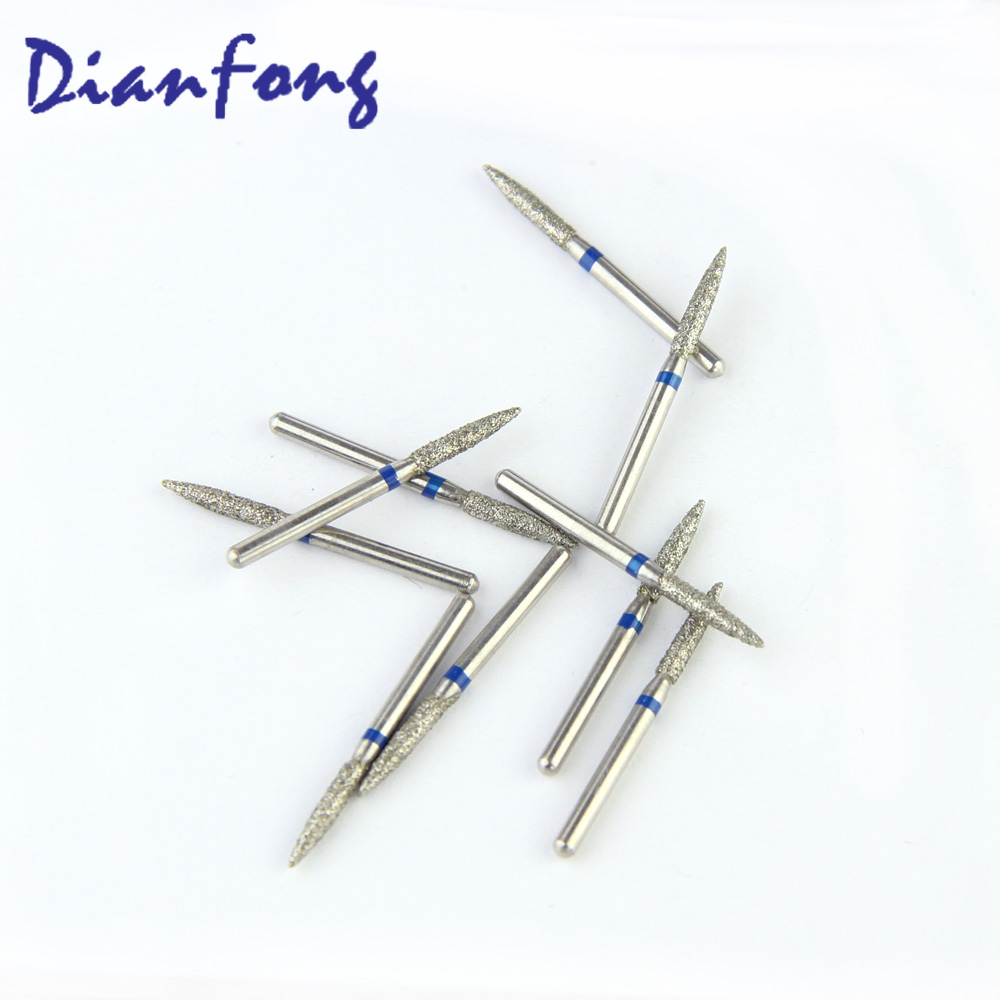 249-016M/FO-22 FG Standard Flame head 1.6mm Blue Medium Diamond Bur FG