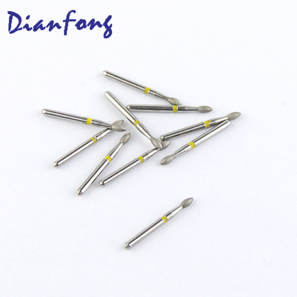 254-016EF/FO-30EF FG Standard head 1.6mm Yellow Extra Fine Diamond Bur FG