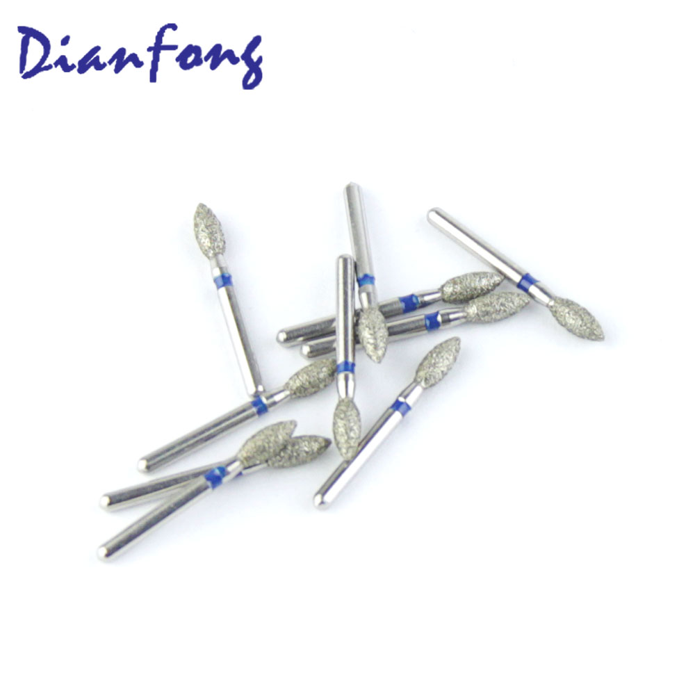 257-023M/FO-34 FG Standard Flame head 2.3mm Blue Medium Diamond Bur FG