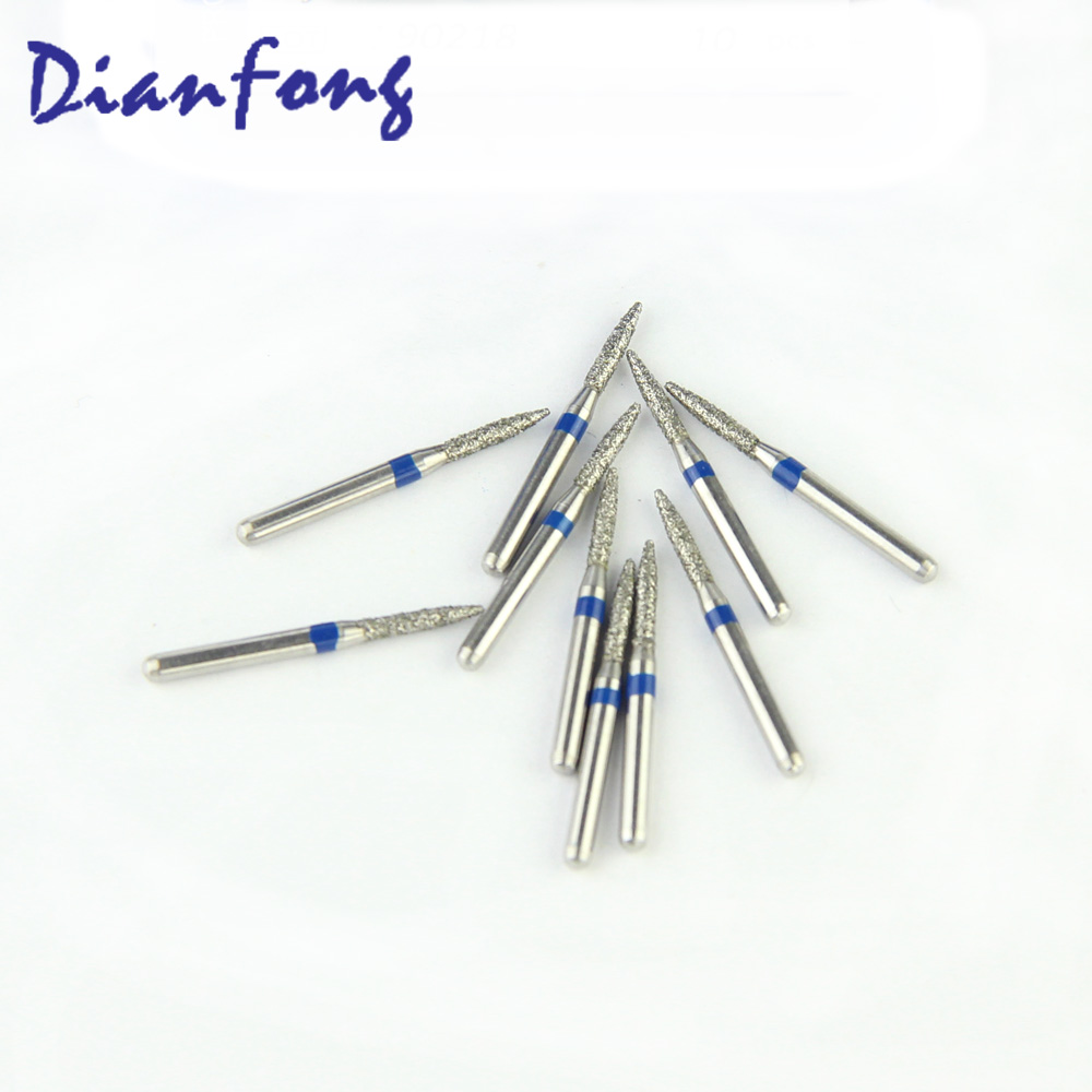 248-012M/FO-41 FG Standard Flame head 1.2mm Blue Medium Diamond Bur FG
