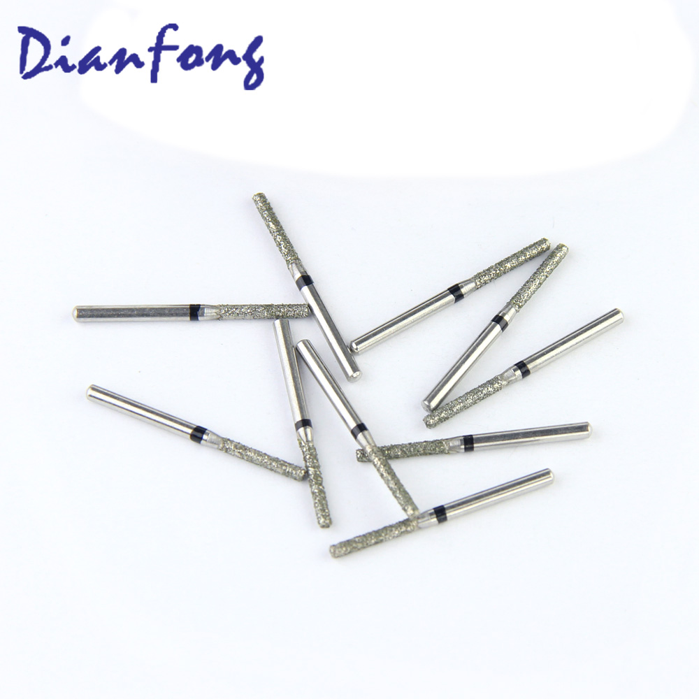 111-014S/SF-12S FG Standard Flat End Cylinder head 1.4mm Black Super Coarse Diamond Bur FG