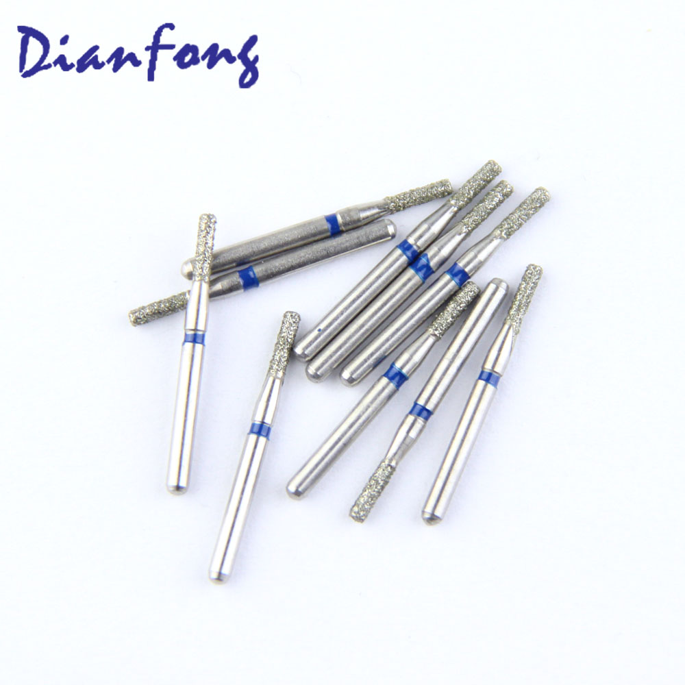 109-012M/SF-31 FG Standard Flat End Cylinder head 1.2mm Blue Medium Diamond Bur FG