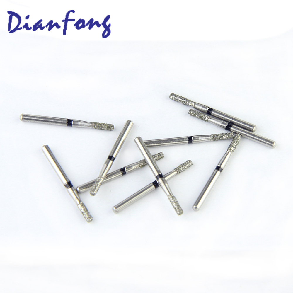 109-014S/SF-42S FG Standard Flat End Cylinder head 1.4mm Black Super Coarse Diamond Bur FG