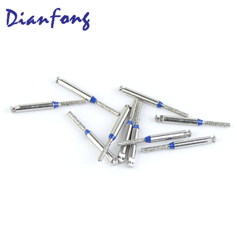 111-R014M/SF-R12 RA/CA Standard Flat End Cylinder head 1.4mm Blue Medium Diamond Bur RA