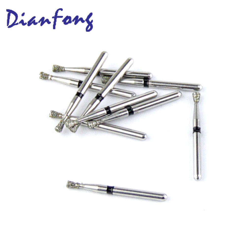 010-016S/SI-48S FG Standard Inverted Cone head 1.6mm Black Super Coarse Diamond Bur FG