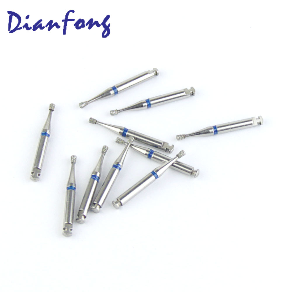 010-R016M/SI-R48 RA/CA Standard Inverted Cone head 1.6mm Blue Medium Diamond Bur RA