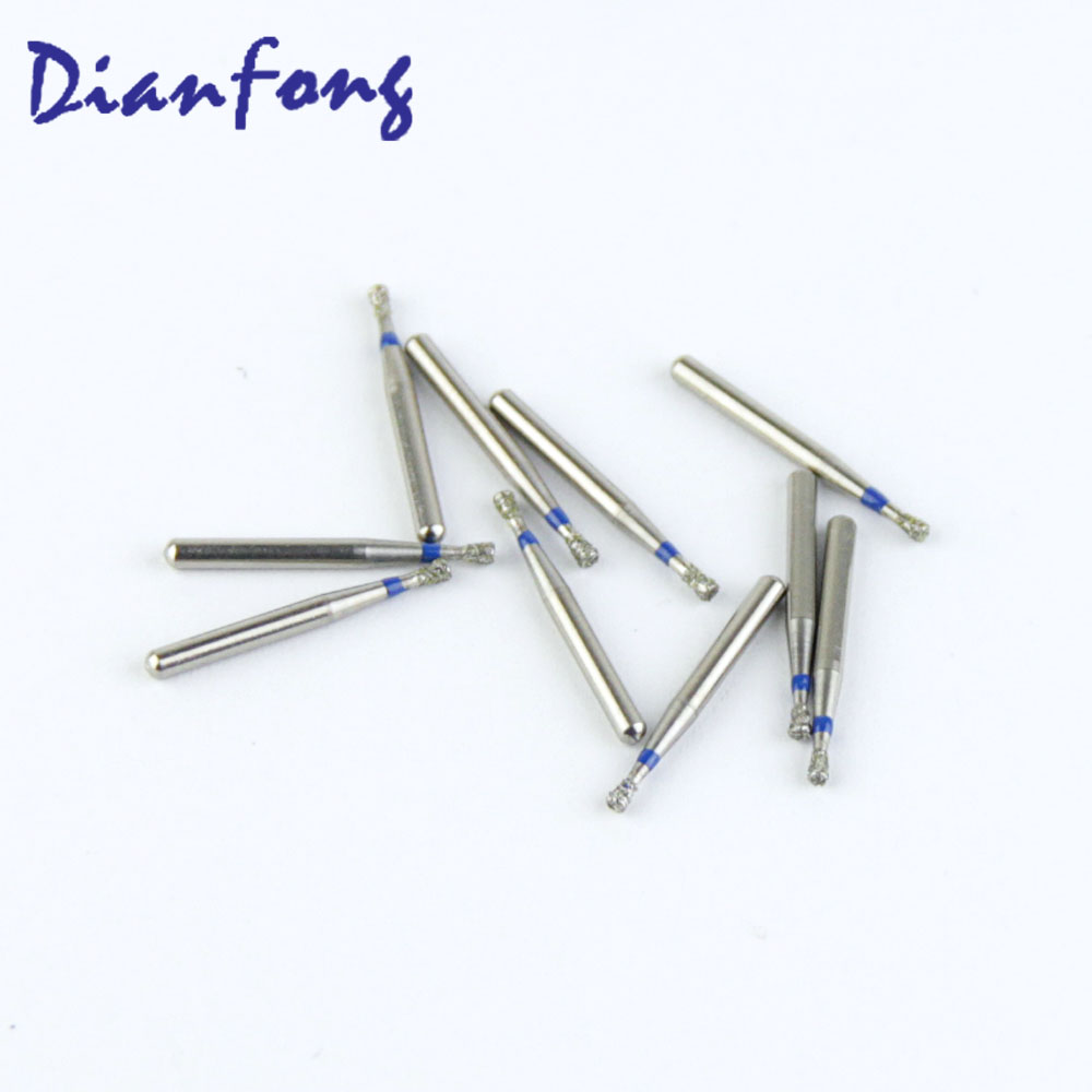 010-S012M/SI-S46 FG Short Inverted Cone head 1.2mm Blue Medium Diamond Bur FG Short