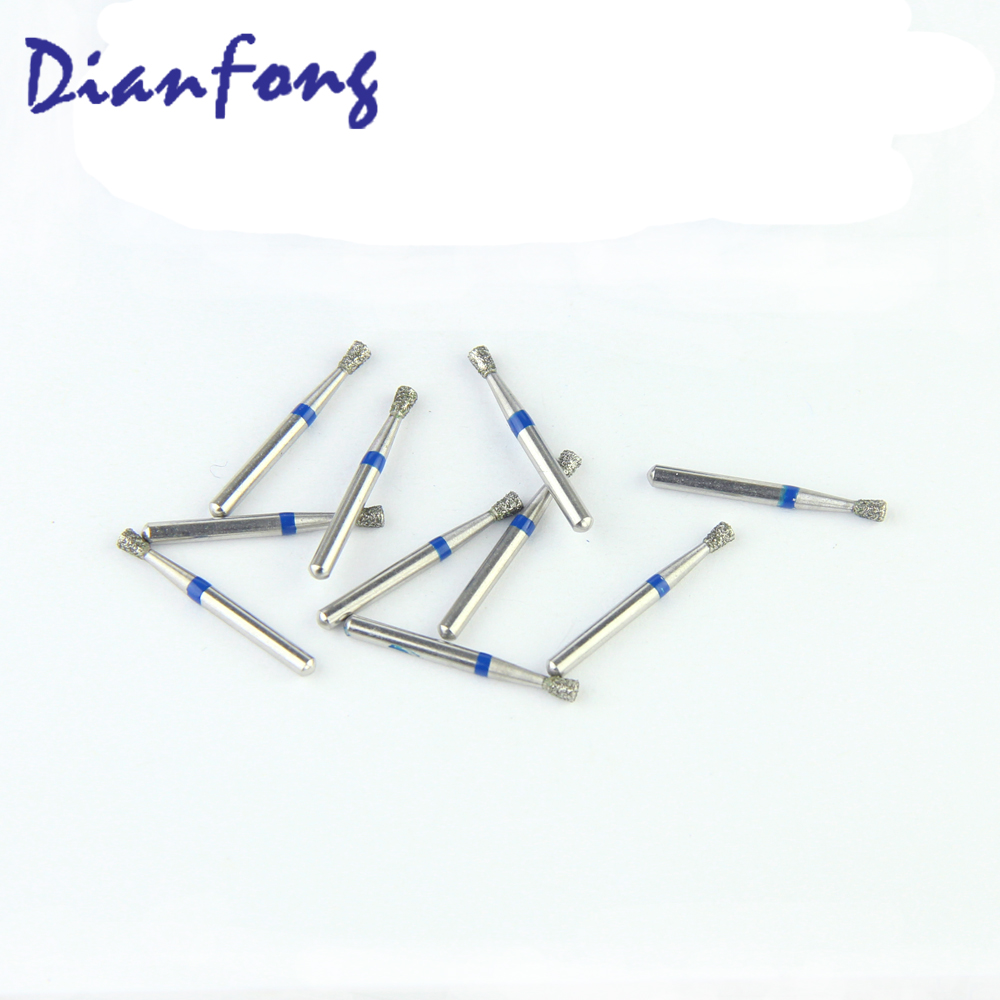 010-S016M/SI-S48 FG Short Inverted Cone head 1.6mm Blue Medium Diamond Bur FG Short