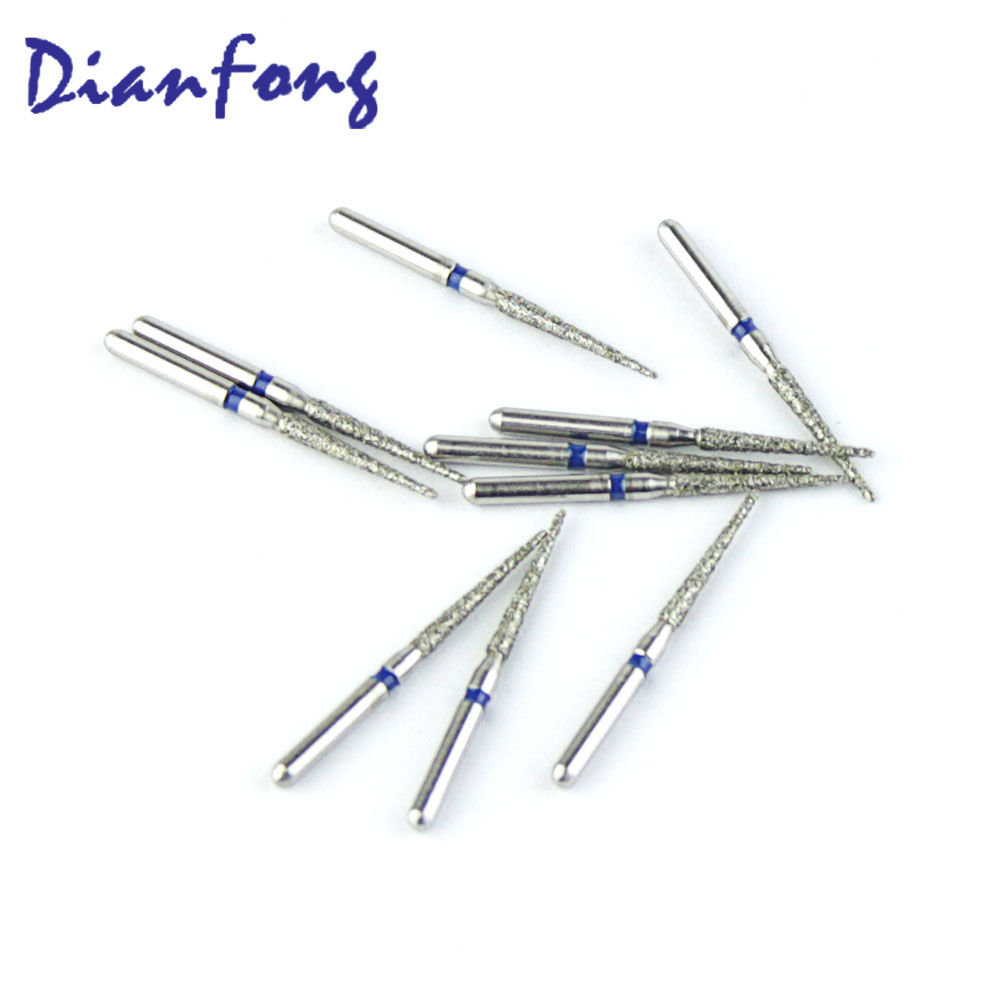 166-014M/TC-10 FG Standard Needle head 1.4mm Blue Medium Diamond Bur FG