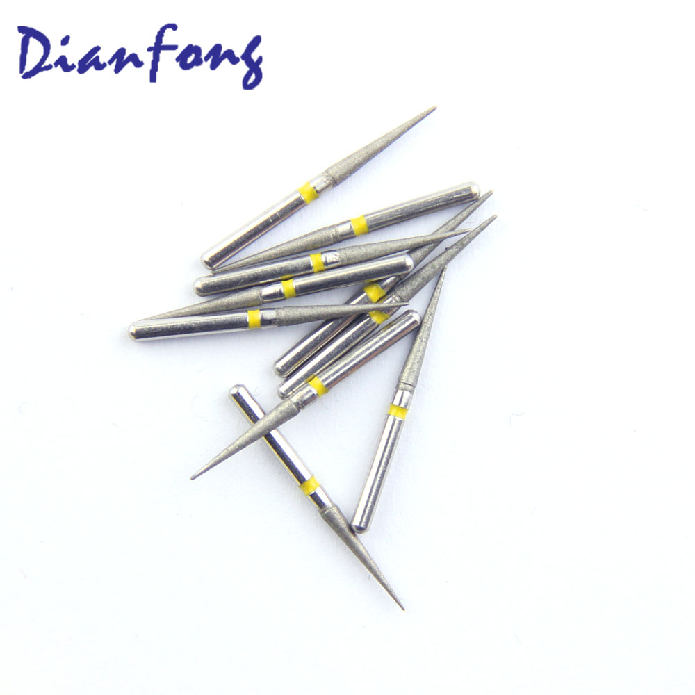 166-016EF/TC-11EF FG Standard Needle head 1.6mm Yellow Extra Fine Diamond Bur FG