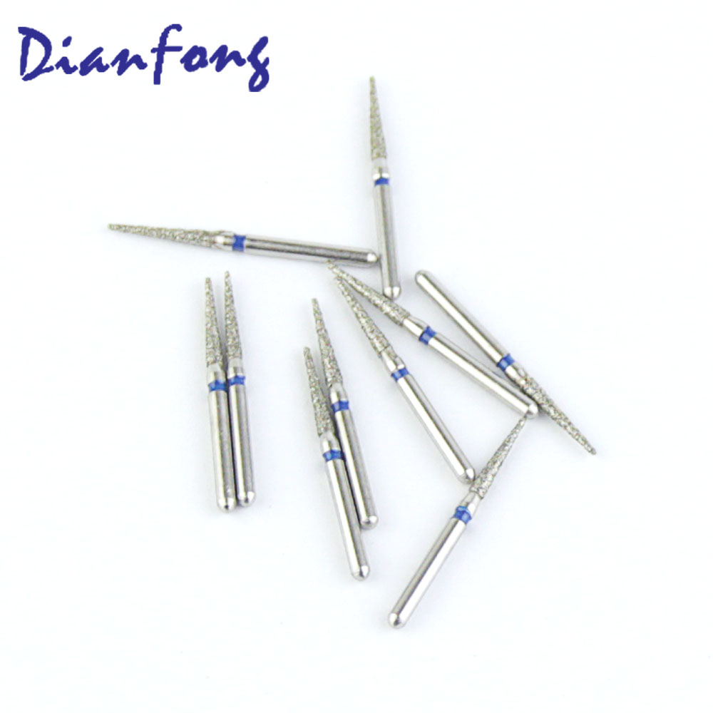 165-014M/TC-21 FG Standard Needle head 1.4mm Blue Medium Diamond Bur FG