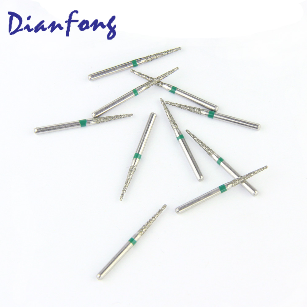 165-014C/TC-21C FG Standard Needle head 1.4mm Green Coarse Diamond Bur FG