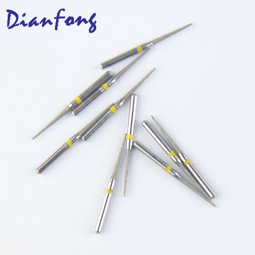 166-010EF/TC-27EF FG Standard Needle head 1mm Yellow Extra Fine Diamond Bur FG